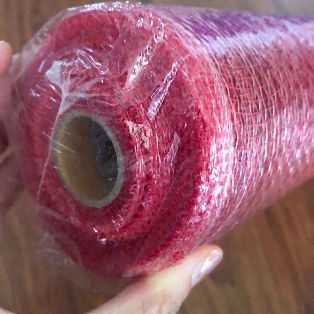 NEW Celebrate it Large red mesh roll for wreaths and decoration 21 x 30 ft￼